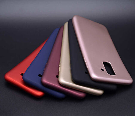 Samsung Galaxy J8 Uyumlu Kılıf Zore Premier Silikon Kapak Mürdüm