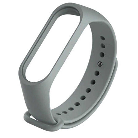 Xiaomi Mi Band 3 Uyumlu Silikon Kordon Gri