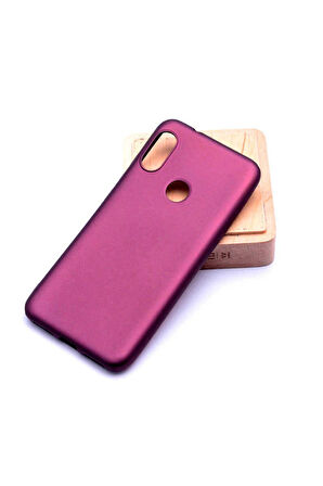 Xiaomi Mi A2 Lite Uyumlu Kılıf Zore Premier Silikon Kapak Mürdüm