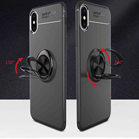 Apple iPhone XS Max Uyumlu Kılıf Zore Ravel Silikon Kapak Kırmızı