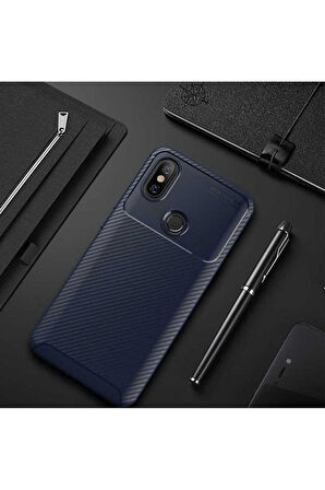 Xiaomi Mi 8 Uyumlu Kılıf Zore Negro Silikon Kapak Lacivert