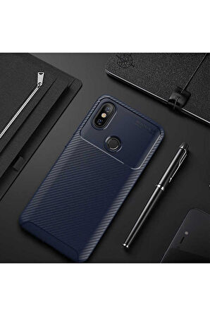 Xiaomi Redmi Note 5 Pro Uyumlu Kılıf Zore Negro Silikon Kapak Lacivert
