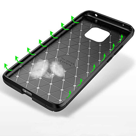 Huawei Mate 20 Pro Uyumlu Kılıf Zore Negro Silikon Kapak Kahverengi