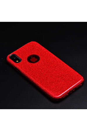Apple iPhone XR Uyumlu Kılıf Zore Shining Silikon Kırmızı