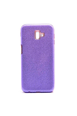 Samsung Galaxy J6 Plus Uyumlu Kılıf Zore Shining Silikon Mor