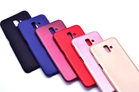 Samsung Galaxy J6 Plus Uyumlu Kılıf Zore Premier Silikon Kapak Mürdüm