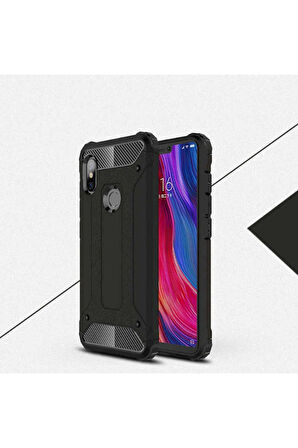 Xiaomi Redmi 6 Uyumlu Kılıf Zore Crash Silikon Kapak Siyah