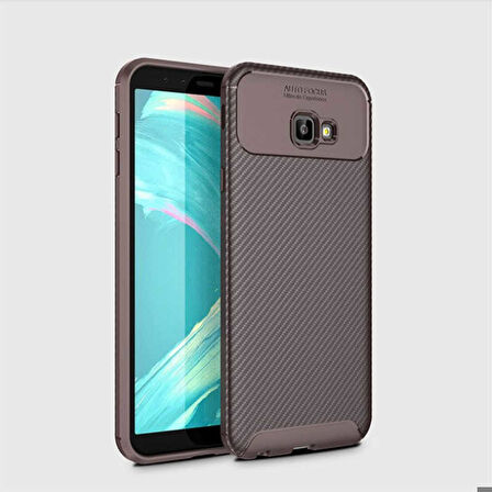Samsung Galaxy J4 Plus Uyumlu Kılıf Zore Negro Silikon Kapak Kahverengi