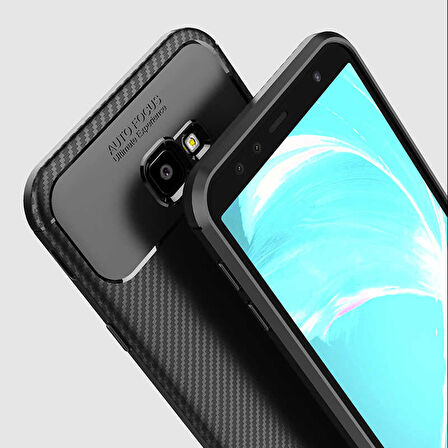 Samsung Galaxy J4 Plus Uyumlu Kılıf Zore Negro Silikon Kapak Kahverengi