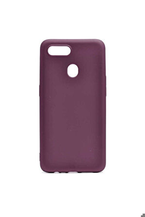 Oppo AX7 Uyumlu Kılıf Zore Premier Silikon Kapak Mürdüm