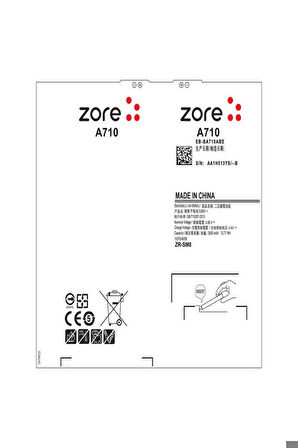 Galaxy A7 2016 Zore Quality Batarya