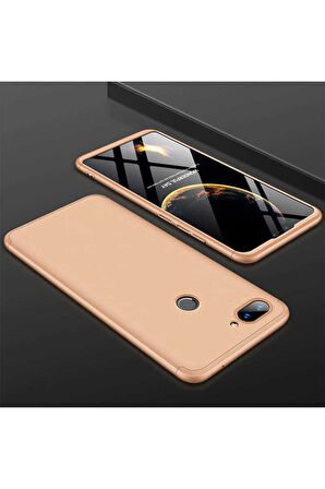 Xiaomi Mi 8 Lite Uyumlu Kılıf Zore Ays Kapak Gold