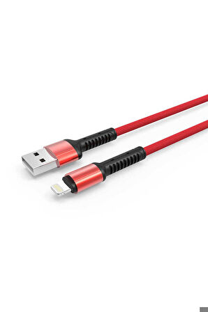 Zore LS63 Lightning Usb Kablo Kırmızı