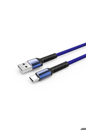 Zore LS63 Type-C Usb Kablo Mavi