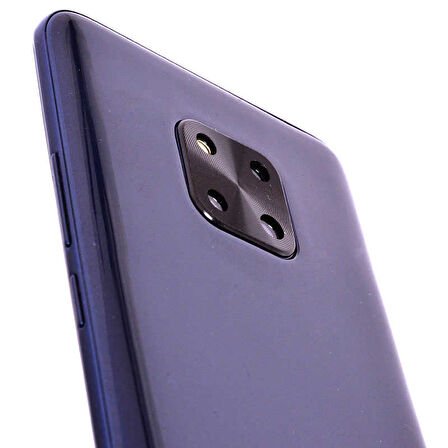 Huawei Mate 20 Pro Uyumlu Zore Metal Kamera Koruyucu Mavi