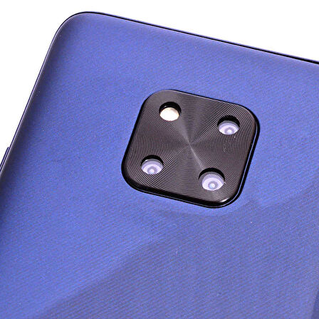 Huawei Mate 20 Pro Uyumlu Zore Metal Kamera Koruyucu Mavi