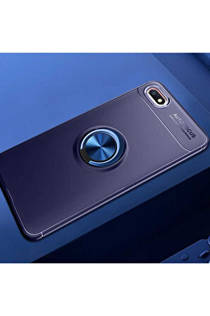 Huawei Y5 2018 Uyumlu Kılıf Zore Ravel Silikon Kapak Mavi