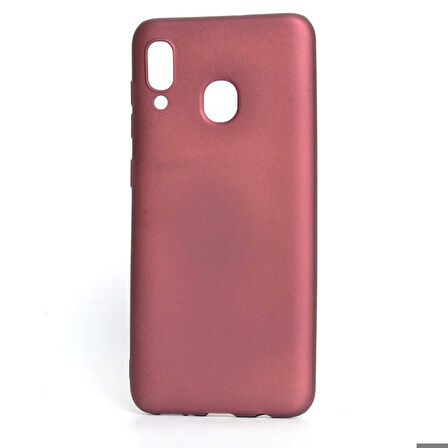 Samsung Galaxy A30 Uyumlu Kılıf Zore Premier Silikon Kapak Mürdüm