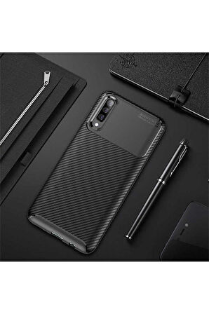 Samsung Galaxy A70 Uyumlu Kılıf Zore Negro Silikon Kapak Siyah