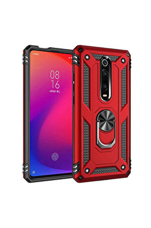 Xiaomi Mi 9 Uyumlu Kılıf Zore Vega Kapak Kırmızı