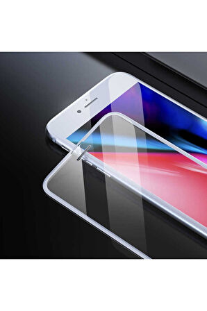 Apple iPhone 7 Uyumlu Zore Anti-Dust Glass Temperli Ekran Koruyucu Beyaz