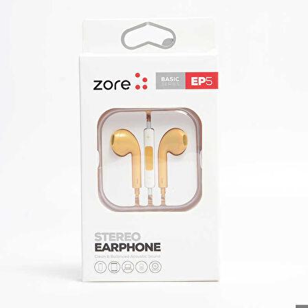 Zore EP5 Basıc Serisi 3.5mm Kulaklık Gold