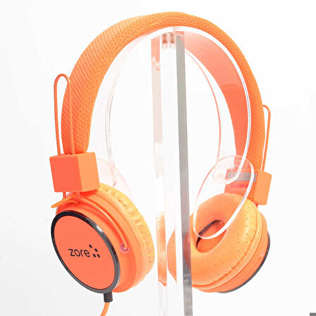 Zore Y-6338 MP3 3.5mm Kulaklık Turuncu