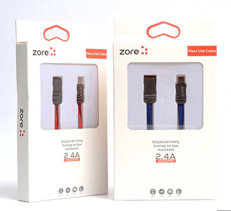 Zore Mest Type-C Usb Kablo 1M Lacivert