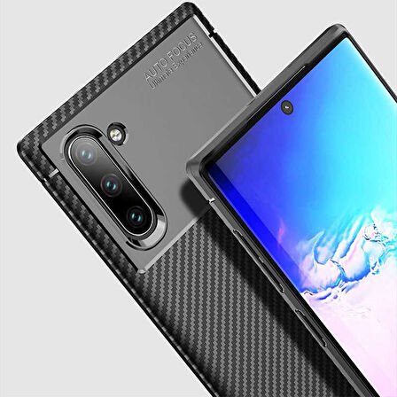 Samsung Galaxy Note 10 Uyumlu Kılıf Zore Negro Silikon Kapak Kahverengi
