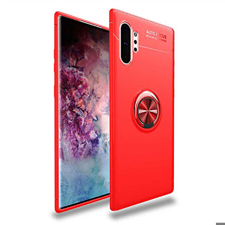 Samsung Galaxy Note 10 Plus Uyumlu Kılıf Zore Ravel Silikon Kapak Kırmızı