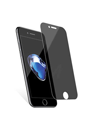 Apple iPhone 8 Uyumlu Zore Kor Privacy Cam Ekran Koruyucu Siyah