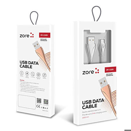 Zore LS28 Micro Usb Kablo Rose Gold