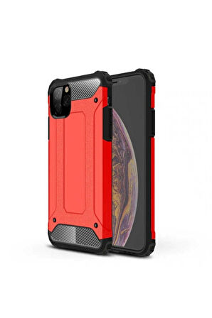 Apple iPhone 11 Pro Uyumlu Kılıf Zore Crash Silikon Kapak Kırmızı