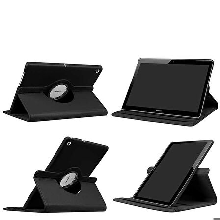 Huawei T3 7 inç Uyumlu Zore Dönebilen Standlı Kılıf Lacivert