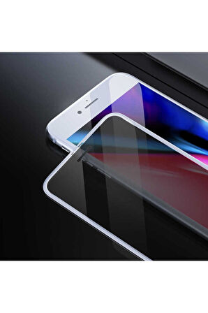 Apple iPhone 6 Uyumlu Zore Anti-Dust Privacy Temperli Ekran Koruyucu Beyaz