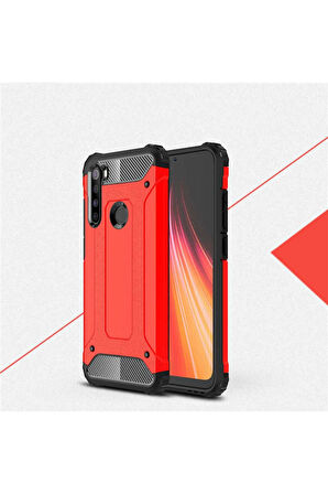 Xiaomi Redmi Note 8 Uyumlu Kılıf Zore Crash Silikon Kapak Kırmızı