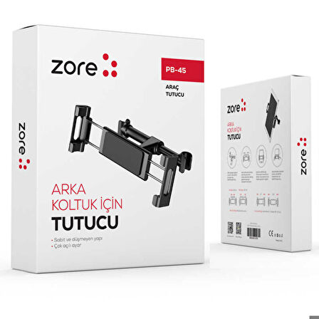 Zore PB-45 Araç Telefon Tablet Tutucu Kırmızı