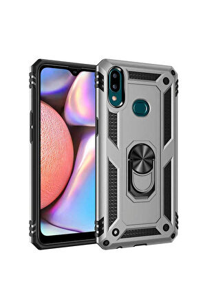 Samsung Galaxy A10S Uyumlu Kılıf Zore Vega Kapak Gri