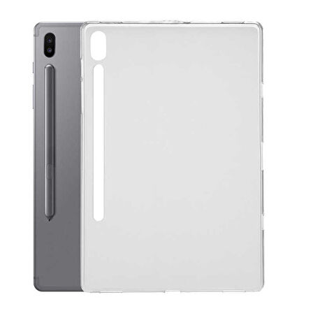 Samsung Galaxy Tab S6 T860 Uyumlu Kılıf Zore Tablet Süper Silikon Kapak Siyah