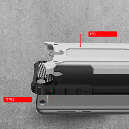 Xiaomi Redmi 4x Uyumlu Kılıf Zore Crash Silikon Kapak Mavi