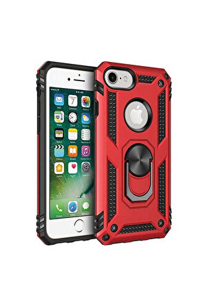 Apple iPhone 7 Plus Uyumlu Kılıf Zore Vega Kapak Kırmızı