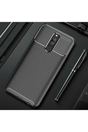 Xiaomi Redmi 8 Uyumlu Kılıf Zore Negro Silikon Kapak Siyah