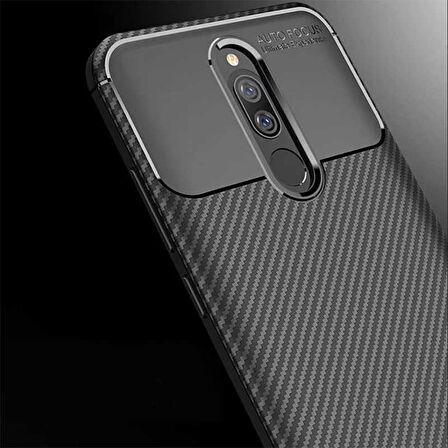 Xiaomi Redmi 8 Uyumlu Kılıf Zore Negro Silikon Kapak Kahverengi