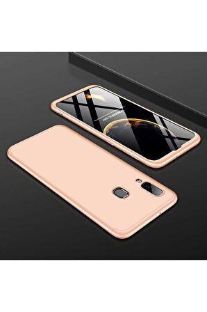 Samsung Galaxy A10S Uyumlu Kılıf Zore Ays Kapak Gold