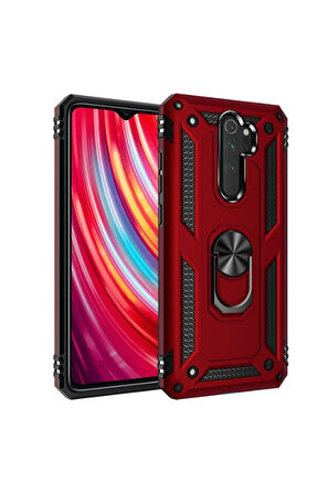 Xiaomi Redmi Note 8 Pro Uyumlu Kılıf Zore Vega Kapak Kırmızı