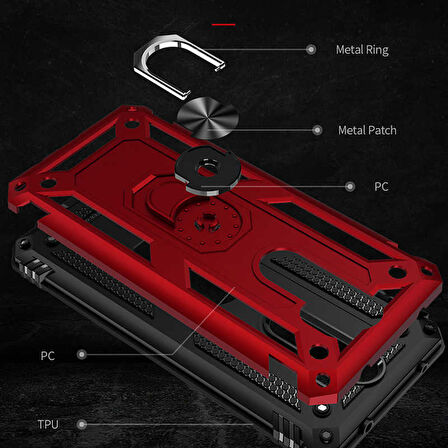 Xiaomi Redmi Note 8 Pro Uyumlu Kılıf Zore Vega Kapak Mavi