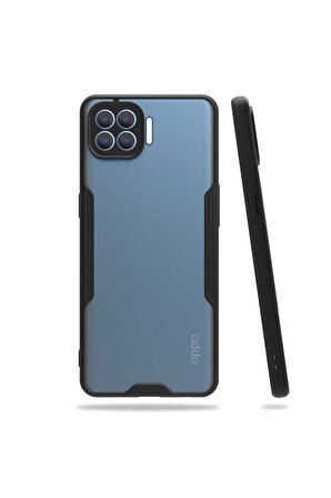 Oppo Reno 4 Lite Uyumlu Kılıf Zore Parfe Kapak Siyah