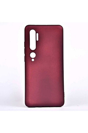 Xiaomi Mi Note 10 Uyumlu Kılıf Zore Premier Silikon Kapak Mürdüm