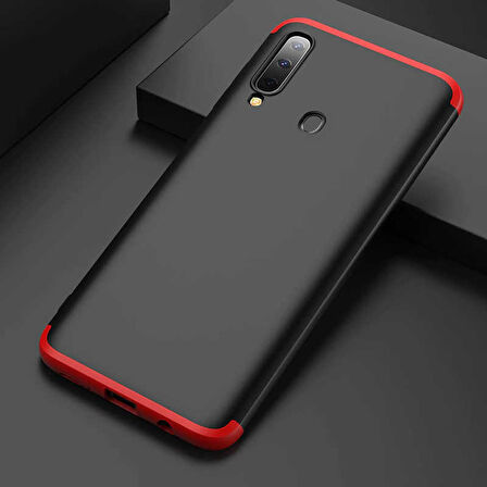 Samsung Galaxy A20S Uyumlu Kılıf Zore Ays Kapak Siyah-Mavi