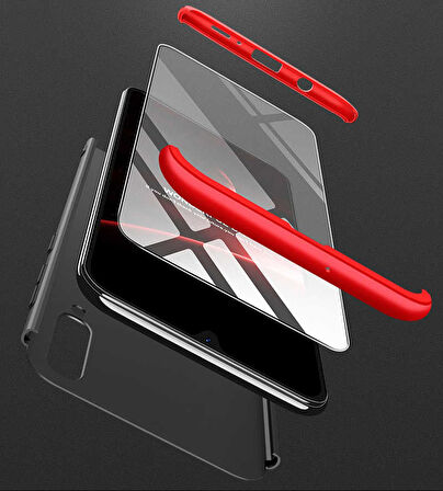 Samsung Galaxy A20S Uyumlu Kılıf Zore Ays Kapak Siyah-Mavi